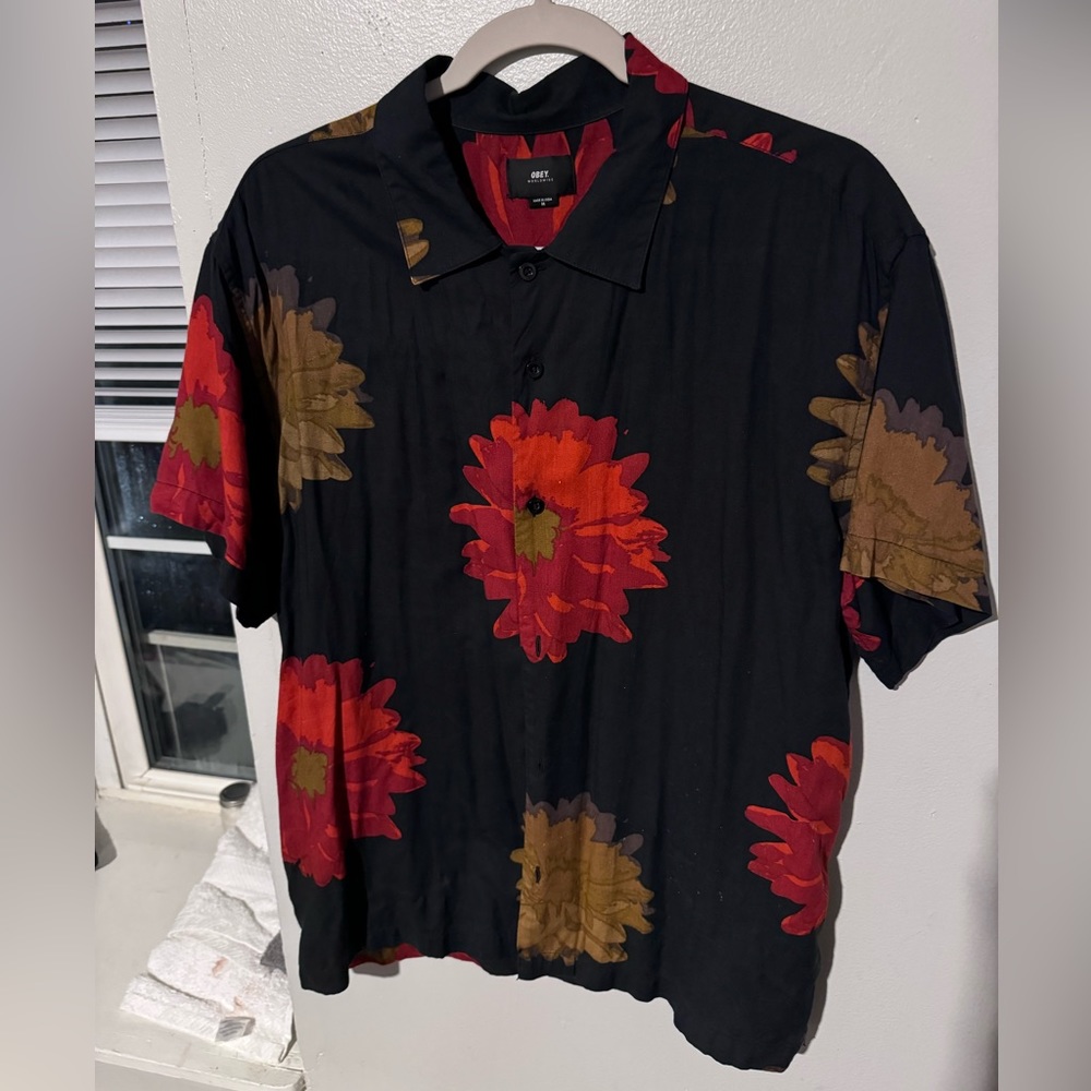 Obey floral button up